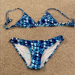 Blue tie-dye Cupshe bikini